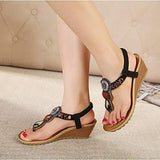 Women's Rhinestone Wedge Sandals