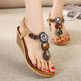 Women's Rhinestone Wedge Sandals